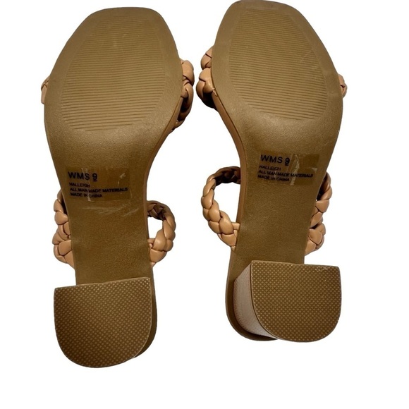 NWOT DV Dolce Vita Pang Slip On Braided Strappy Chunky Heels Sandals Tan Size 9 - Picture 14 of 16